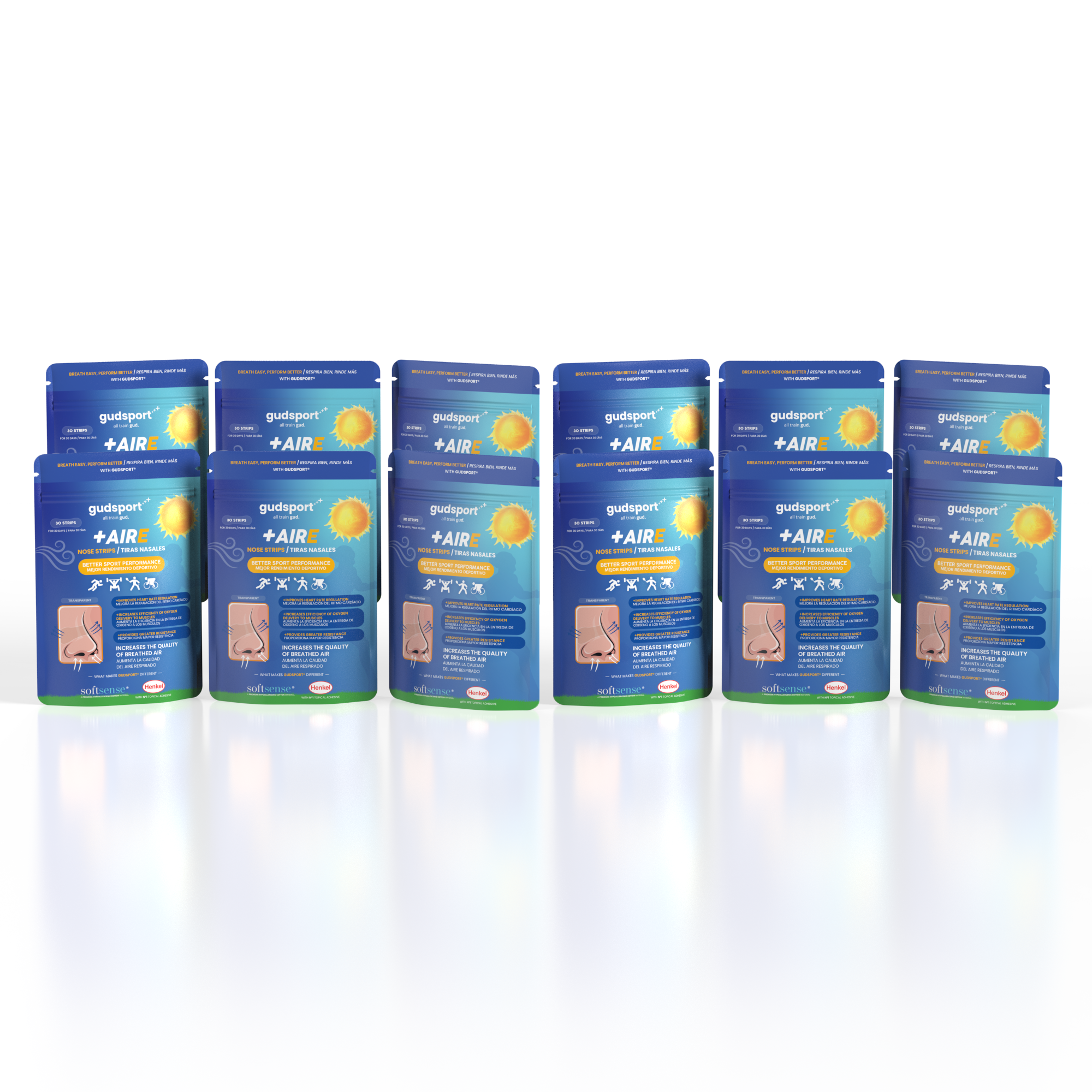 Gudsport® Tiras Nasales Transparente