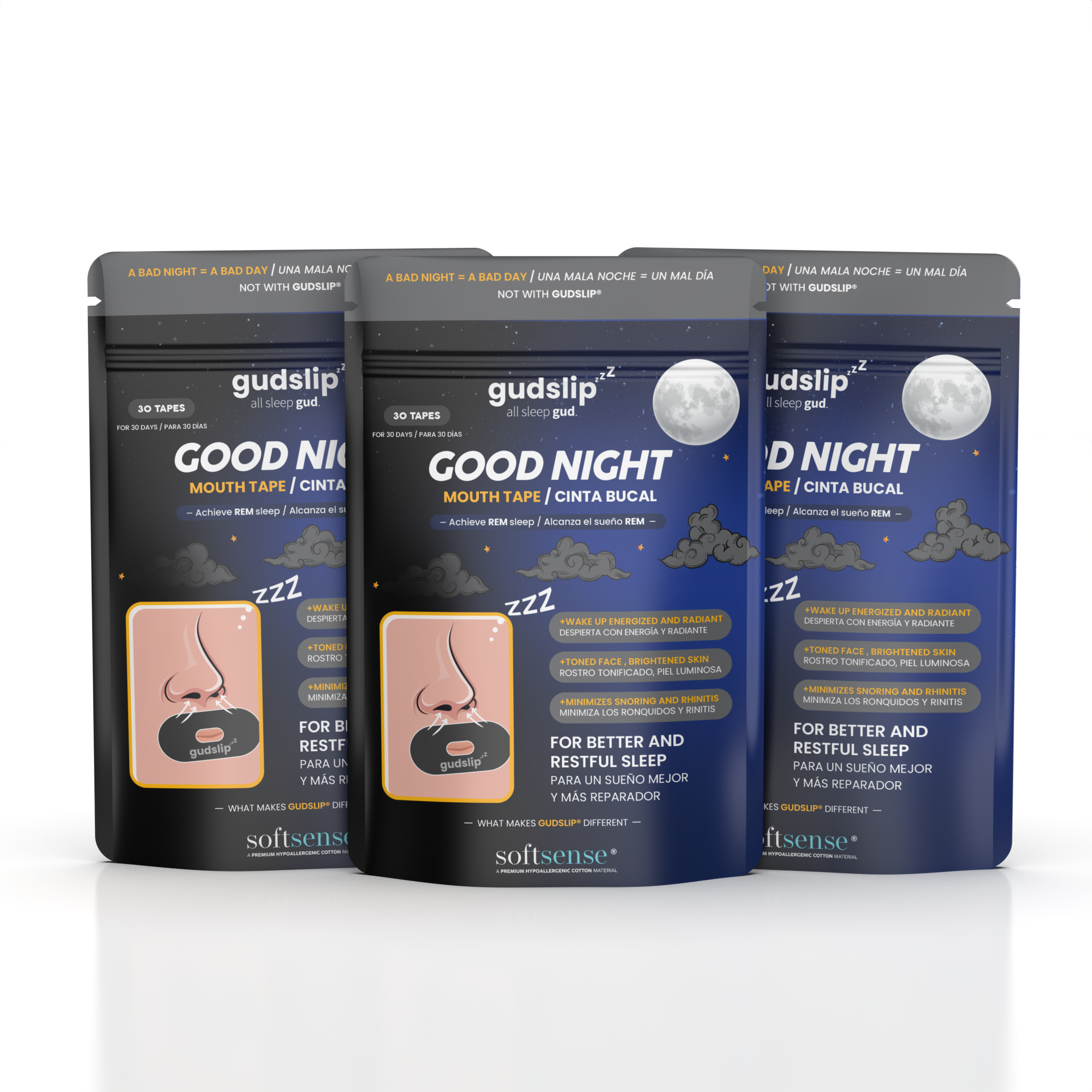 Gudslip® Cintas Bucales (Abertura Central)