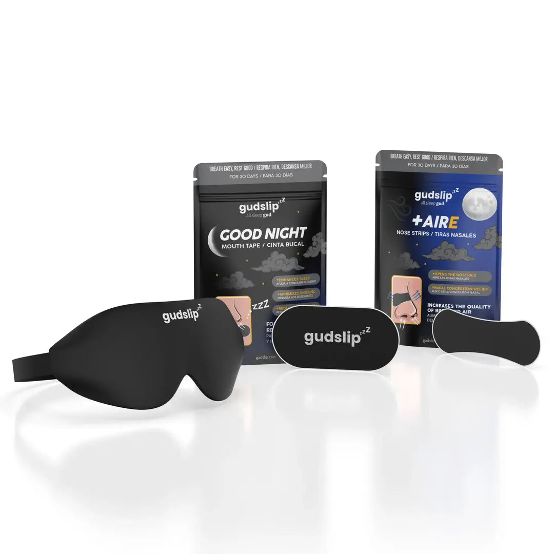 Gudslip® Ultimate Sleep Pack - Complete Solution with Blindfold, Mouth ...